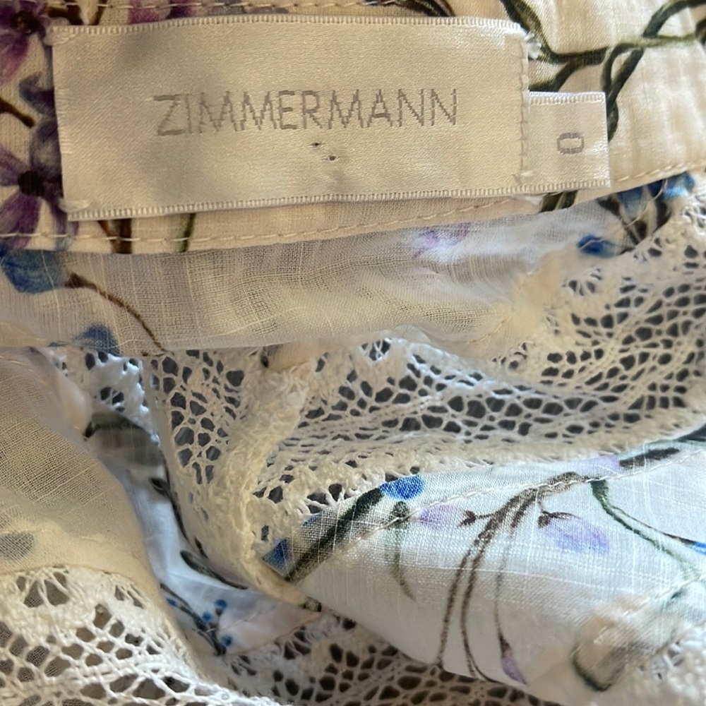 👗SOLD!!👗Zimmermann floral print high neck dress size 0 - Picture 4 of 13